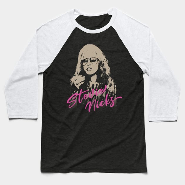 Stevie Nicks Baseball T-Shirt by Tamie